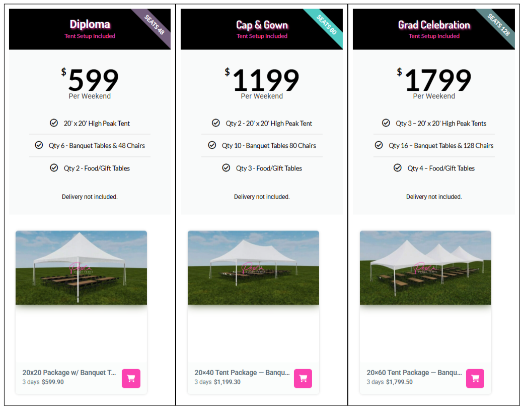Tent Rental Packages